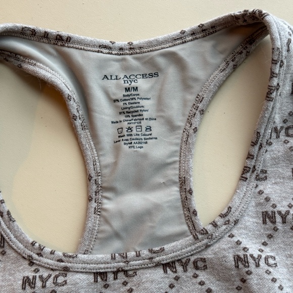 NYC PRINT SPORTS BRA by ALL ACCESS NYC size M - Picture 3 of 3